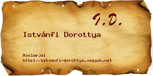 Istvánfi Dorottya névjegykártya