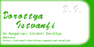 dorottya istvanfi business card
